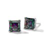 Banter 6Mm Princess-Cut Rainbow Green Solitaire Stud Earrings In Solid Sterling Silver Earrings