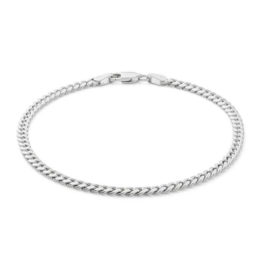 Banter Made In Italy 100 Gauge Solid Cuban Curb Chain Bracelet In Solid Sterling Silver - 7.5" Bracelets