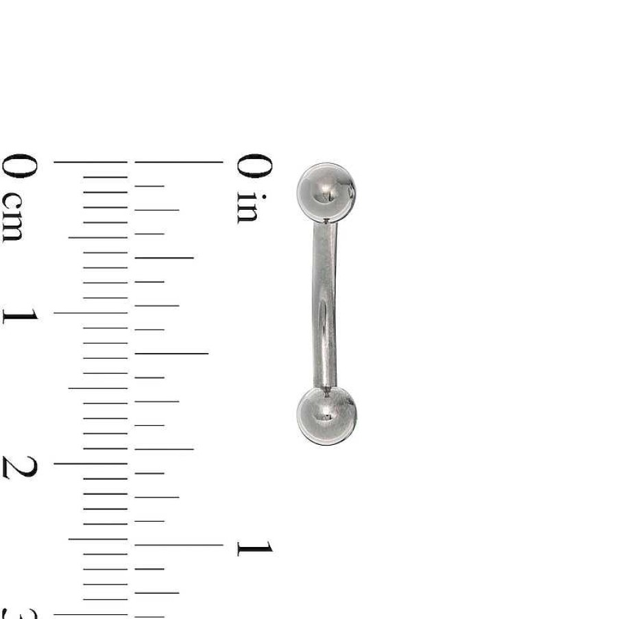 Banter 014 Gauge 4Mm Ball Belly Button Ring In Titanium - 7/16" Belly Button