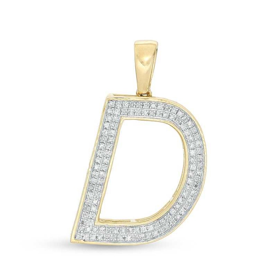 Banter 1/5 Ct. T.W. Diamond "D" Necklace Charm In 10K Gold Charms