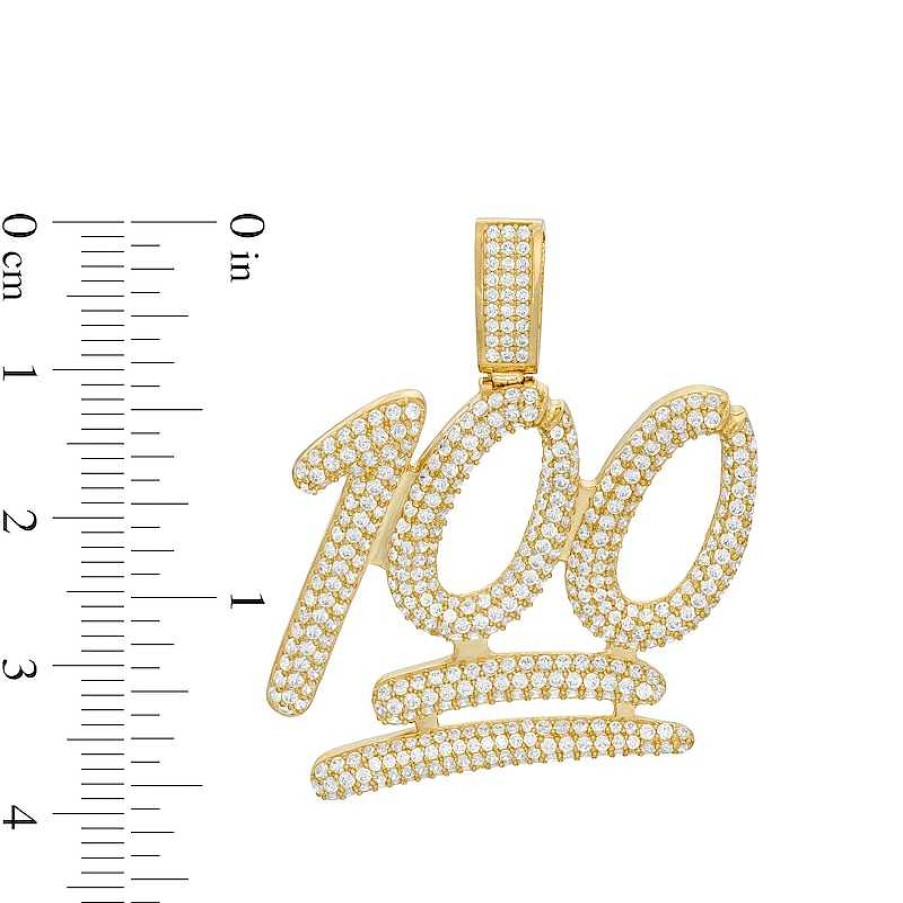 Banter Cubic Zirconia "100" Necklace Charm In 10K Gold Charms