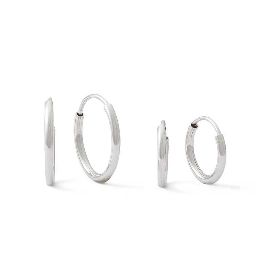 Banter Sterling Silver Hoop Earrings Set Earrings