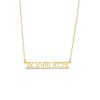 Banter Roman Numerals Date Bar Rolo Necklace In Sterling Silver With 14K Gold Plate - 16 In. Necklaces