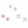 Banter 4Mm Cubic Zirconia Stud Earring Set In Sterling Silver Earrings