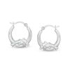 Banter 14.2Mm Double Dolphin Tube Huggie Hoop Earrings In Hollow Sterling Silver Earrings