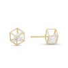 Banter 6Mm Cubic Zirconia Square Cage Stud Earrings In 10K Gold Earrings