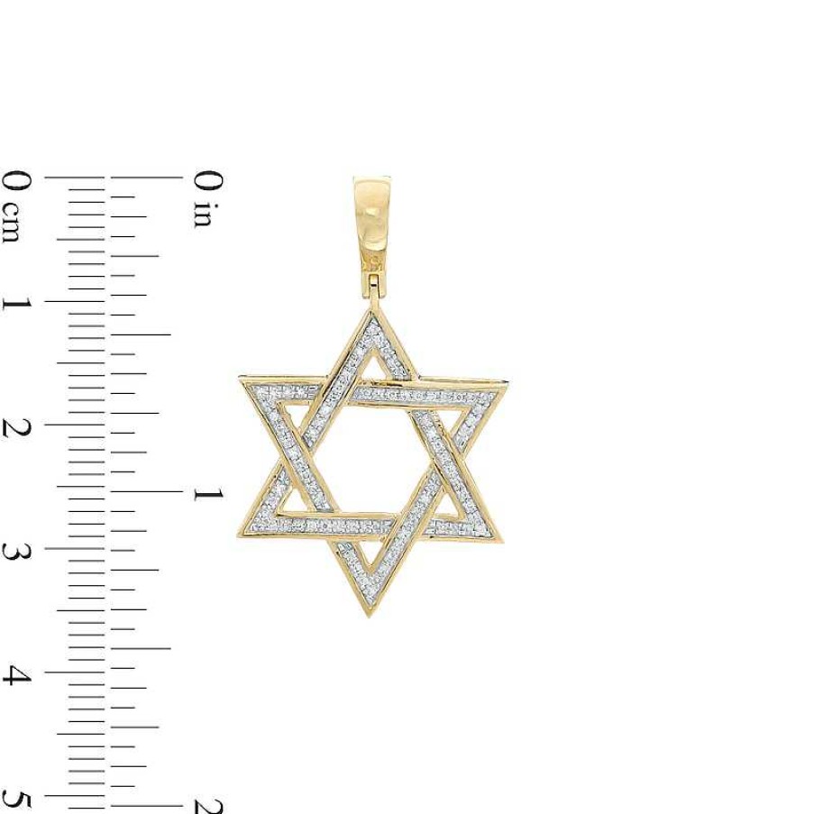 Banter 1/8 Ct. T.W. Diamond Star Of David Necklace Charm In 10K Gold Charms