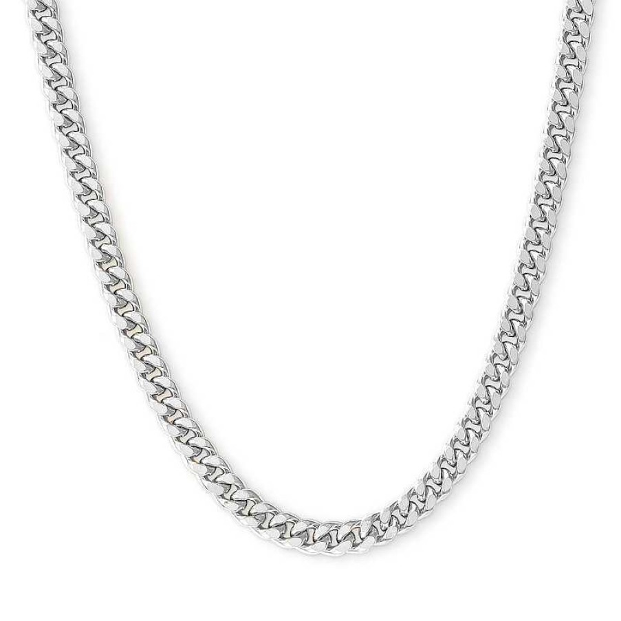 Banter 10K Hollow White Gold Curb Chain - 24" Necklaces