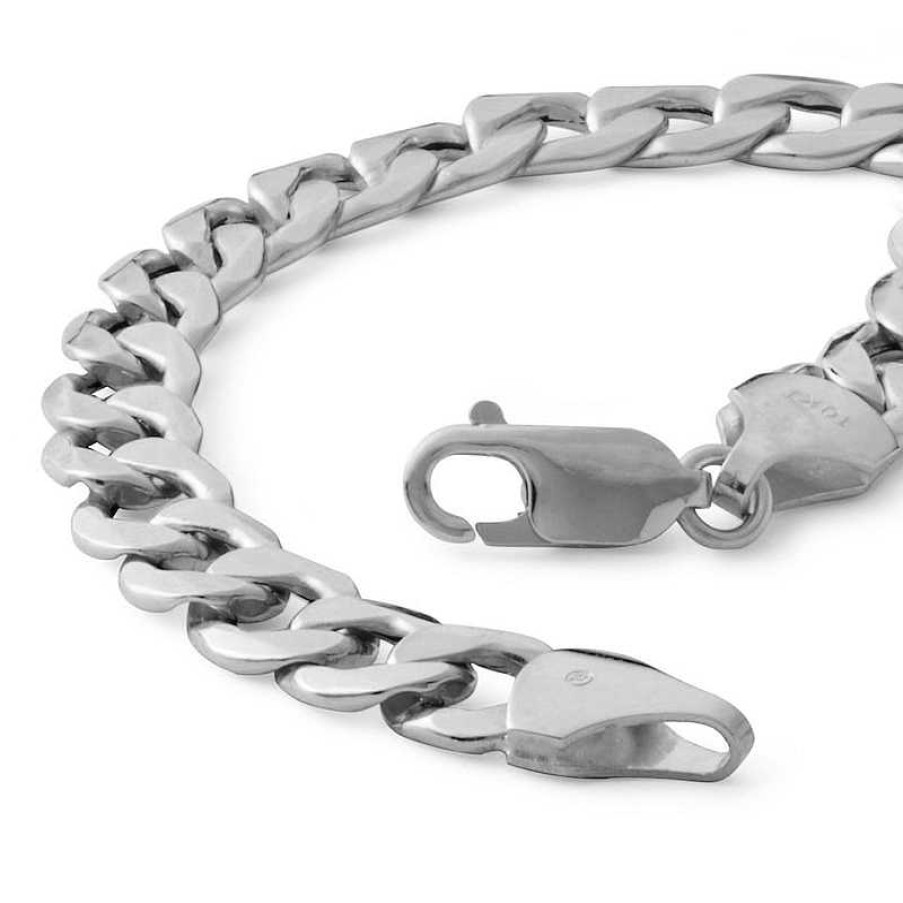 Banter 10K Hollow White Gold Curb Chain Bracelet - 7.5" Bracelets