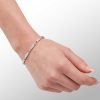 Banter Diamond Accent Hearts Bracelet In Sterling Silver And 10K Rose Gold Plate - 7.25" Bracelets