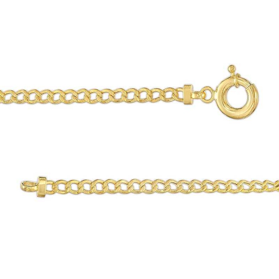 Banter Cubic Zirconia Evil Eye Curb Chain Bracelet In 10K Gold - 7.5" Bracelets