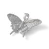 Banter 1/5 Ct. T.W. Diamond Butterfly Necklace Charm In Sterling Silver Charms