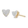 Banter 1/6 Ct. T.W. Heart-Shaped Composite Diamond Stud Earrings In 10K Gold Earrings