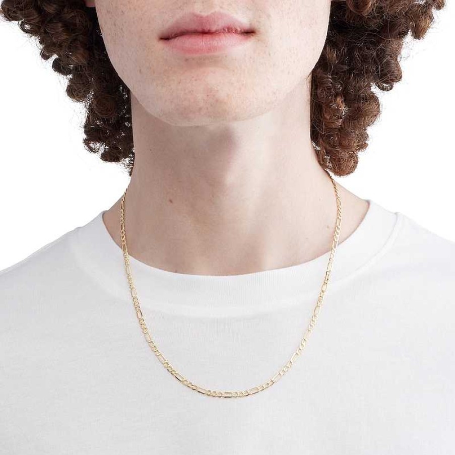 Banter 10K Hollow Gold Beveled Figaro Chain - 20" Necklaces