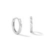 Banter 10K Solid White Gold Diamond-Cut Huggies Earrings