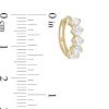 Banter 3.5Mm Cubic Zirconia Five Stone Huggie Hoop Earrings In 10K Gold Earrings