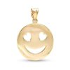 Banter Heart Eyes Smiley Face Necklace Charm In 10K Gold Casting Solid Charms