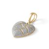 Banter 1/2 Ct. T.W. Diamond Puffed Shattered Heart Charm In 10K Gold Charms