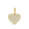 Banter Cubic Zirconia Small Heart Necklace Charm In 10K Solid Gold Charms