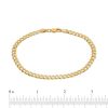 Banter 120 Gauge Diamond-Cut Pav Curb Chain Bracelet In 10K Solid Gold - 8.5" Bracelets