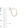 Banter 14Mm Multi-Finish Continuous Hoop Earrings In 14K Tube Hollow Gold Earrings