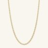 Banter 016 Gauge Rope Chain Necklace In 14K Hollow Gold - 22" Necklaces