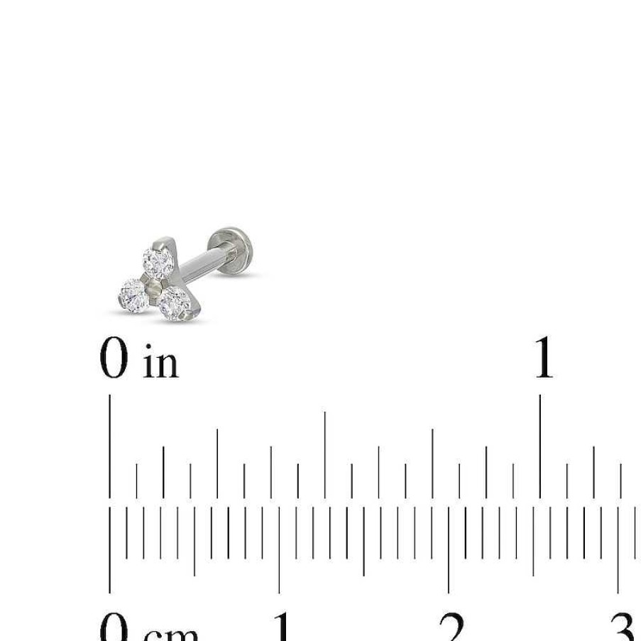 Banter Titanium Cz Trio Stud - 16G 5/16" Ear