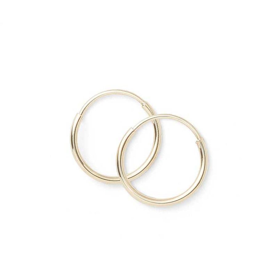 Banter 14K Tube Hollow Gold Continuous Hoops Earrings