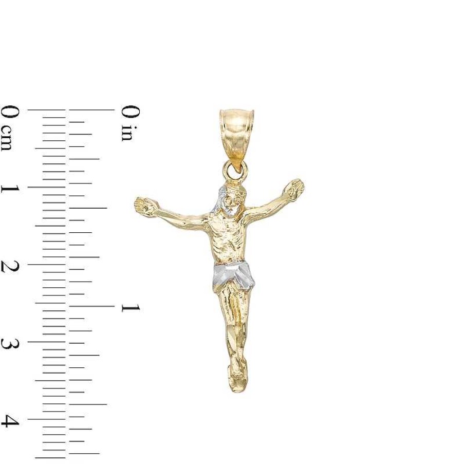 Banter Jesus Open Arms Two-Tone Necklace Charm In 10K Gold Charms