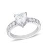 Banter 6.5Mm Heart-Shaped Cubic Zirconia Solitaire Engagement Ring In Sterling Silver Rings