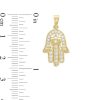 Banter Cubic Zirconia Small Filigree Hamsa Necklace Charm In 10K Gold Charms