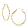 Banter 27Mm Diamond-Cut Tube Hoop Earrings In 14K Gold Earrings