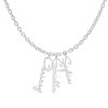 Banter Three Name Script Vertical Chain Personalized Necklace In Solid Sterling Silver (1 Line) - 18" Necklaces