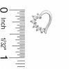 Banter Cubic Zirconia Heart Stud Earrings In Sterling Silver Earrings