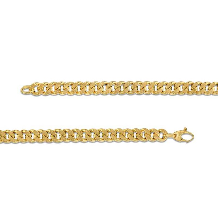 Banter Made In Italy Reversible 7Mm Curb Chain Necklace In 10K Hollow Gold 22" Necklaces