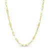 Banter Made In Italy 040 Gauge Solid Mirror Flat-Link And Paper Clip Link Chain Necklace In 10K Gold - 18" Necklaces