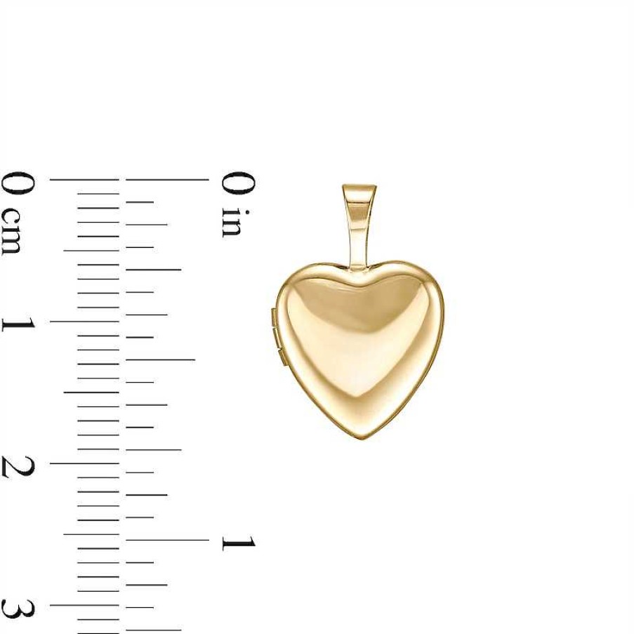 Banter Heart Locket Necklace Charm In 10K Solid Gold Charms