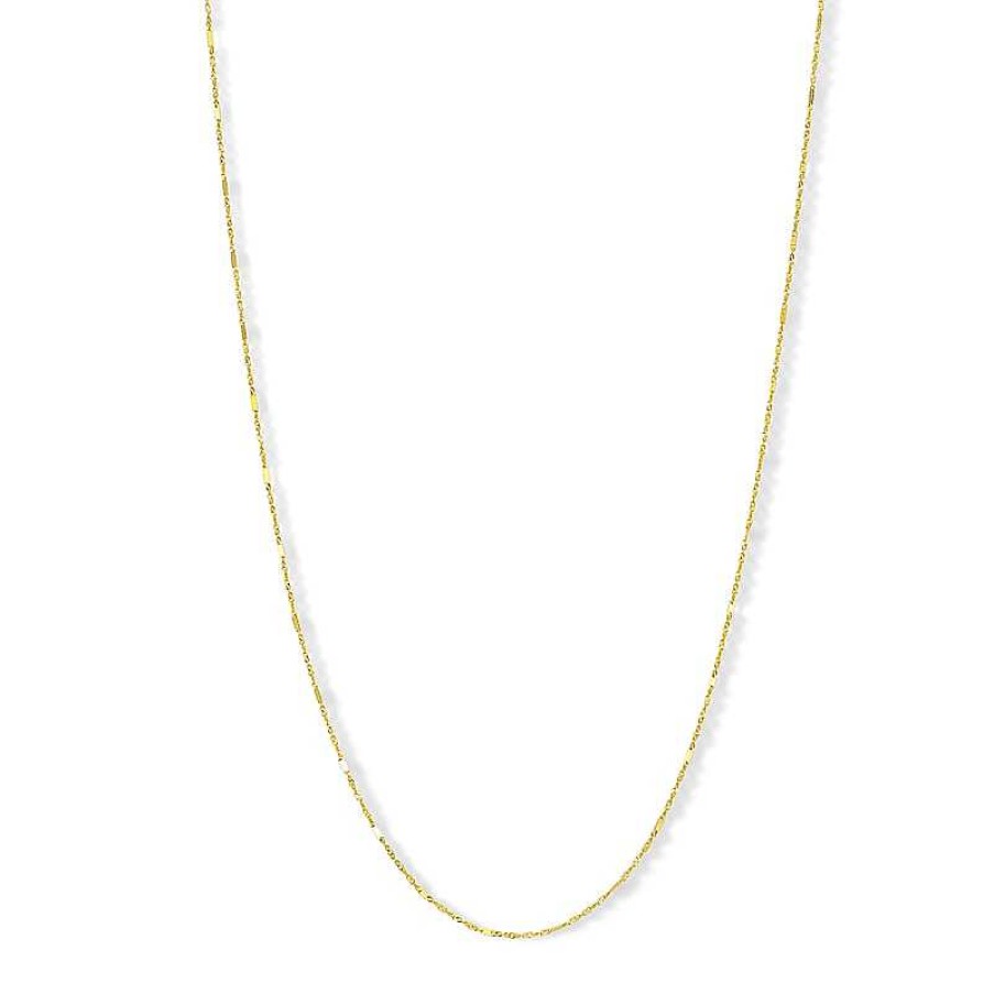 Banter 024 Gauge Singapore Chain Necklace In 10K Solid Gold - 18" Necklaces