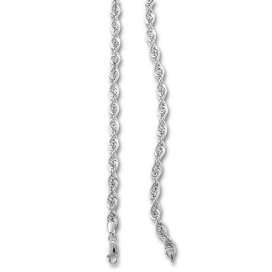 Banter 10K Hollow White Gold Rope Chain - 22" Necklaces