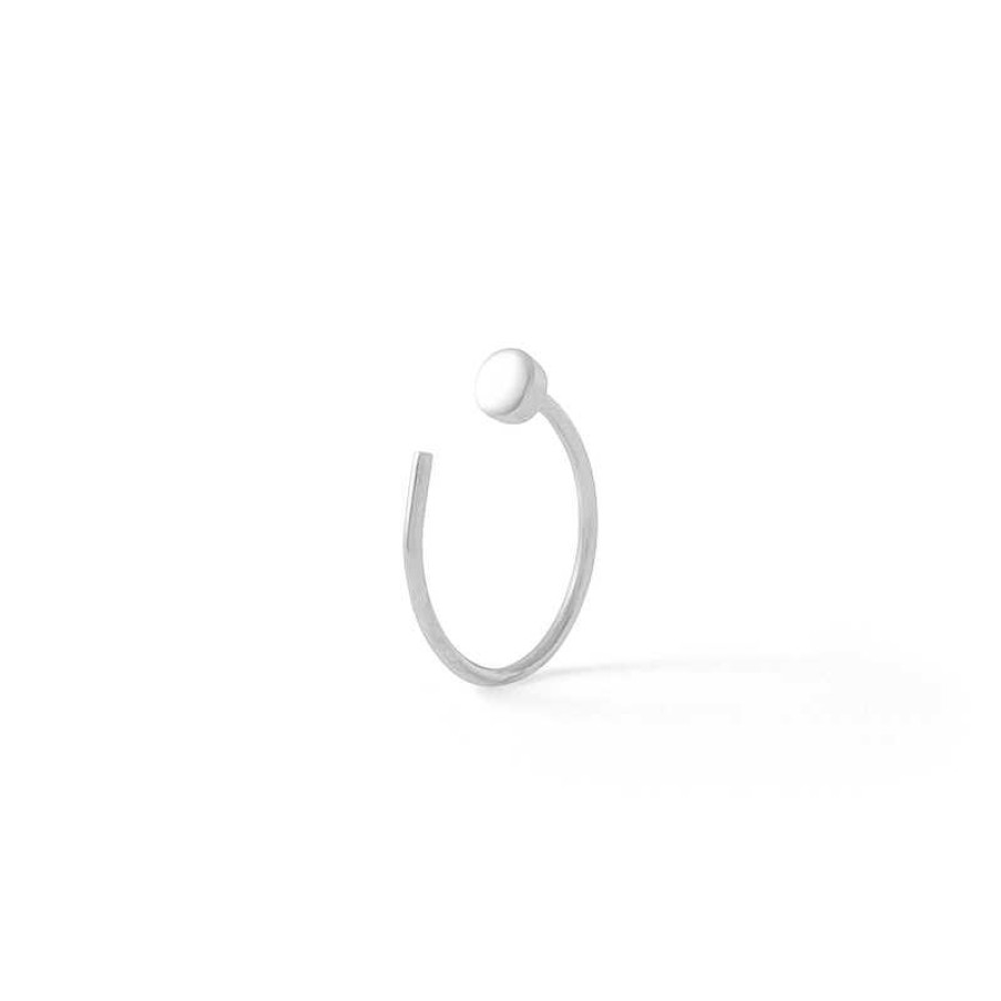 Banter 14K Solid White Gold Nose Ring - 22G 5/16" Nose