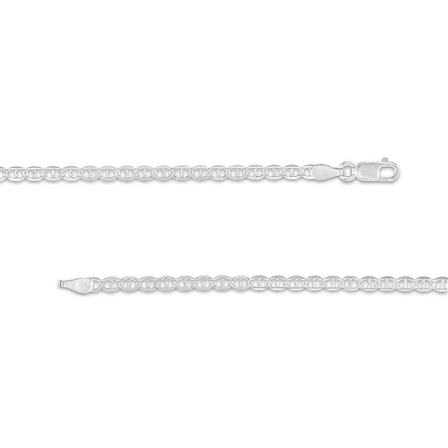 Banter Made In Italy 4.2Mm Diamond-Cut Mariner Chain Necklace In 10K Solid Sterling Silver - 20" Necklaces