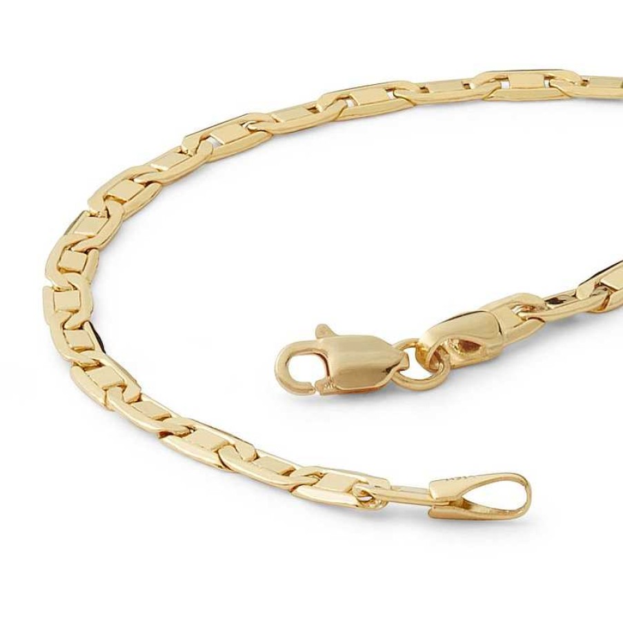 Banter 080 Gauge Valentino Chain Bracelet In 10K Hollow Gold - 7.5" Bracelets