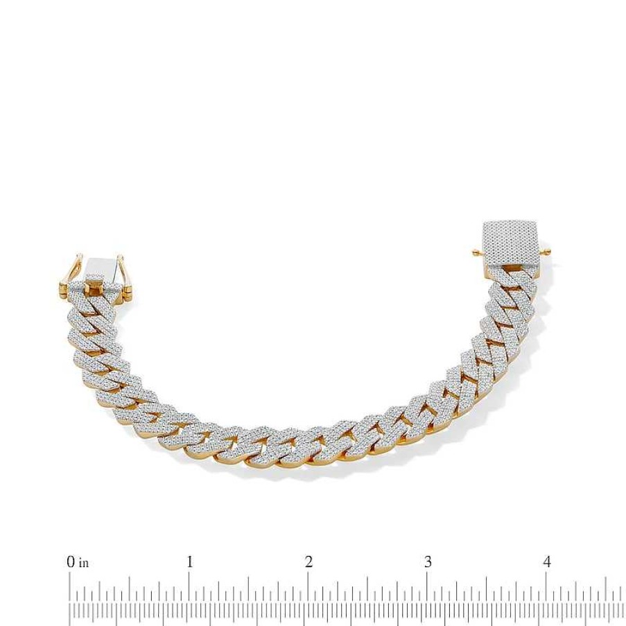 Banter 14K Gold Plated 1 Ct. T.W. Diamond Angular Curb Link Bracelet Bracelets