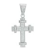 Banter Cubic Zirconia Composite Cross With Bars Charm In Sterling Silver Charms