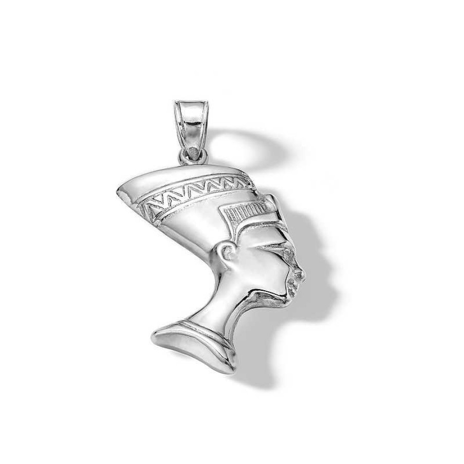 Banter 10K Hollow White Gold Nefertiti Charm Charms