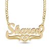 Banter 14K Gold Plated Cross Heart Nameplate Necklace Necklaces