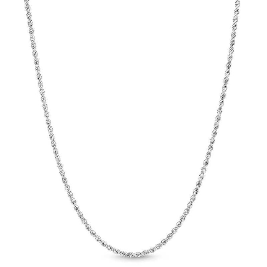 Banter 1.6Mm Rope Chain Necklace In 10K Hollow White Gold - 16" Necklaces