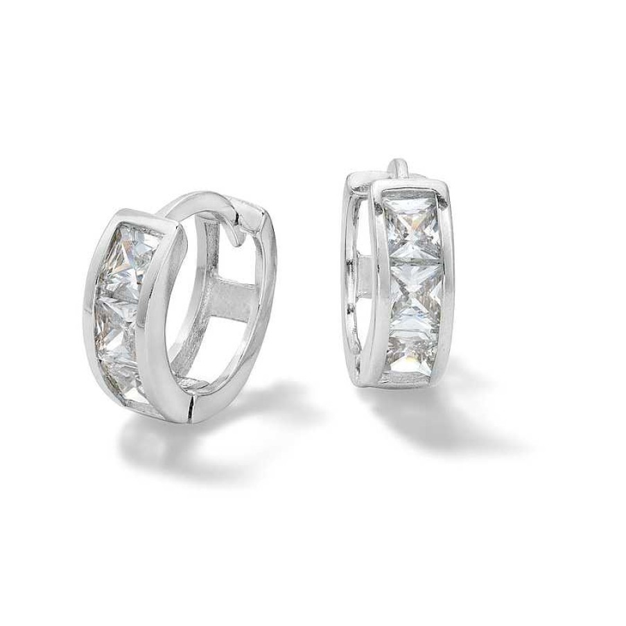 Banter Princess-Cut Cubic Zirconia Huggie Earrings In Sterling Silver Earrings