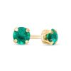 Banter 3Mm Green Crystal Solitaire Stud Piercing Earrings In 14K Solid Gold Earrings