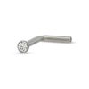 Banter Titanium Crystal Bezel-Set L-Shaped Nose Stud - 18G 1/4" Nose